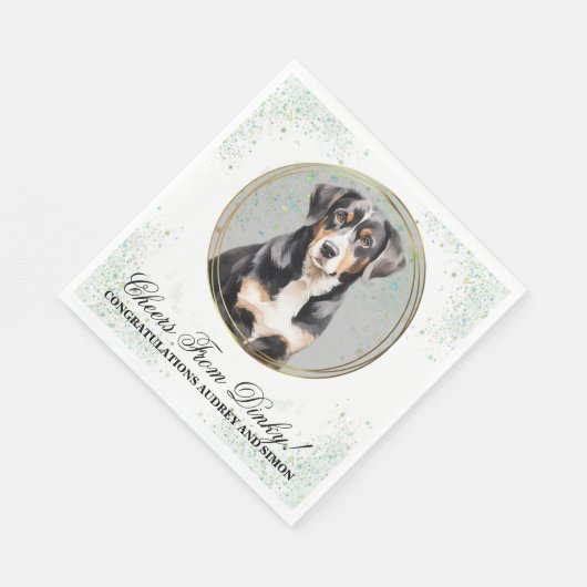 Entlebucher Mountain Dog Trouwfoto servetten (Hoek)