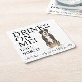 Entlebucher Mountain Dog Wedding Kartonnen Onderzetters (Schuin)