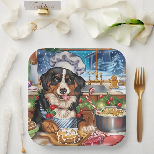 Entlebucher Mountain Holiday Baking: feestelijk Papieren Bordje (Huwelijk)