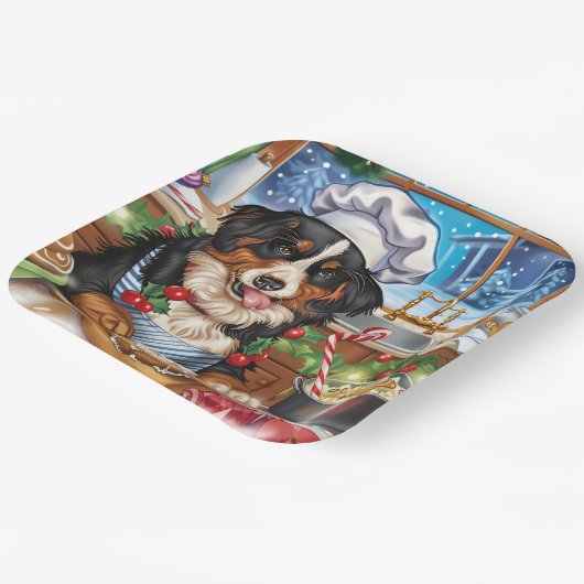 Entlebucher Mountain Holiday Baking: feestelijk Papieren Bordje (Gebogen)