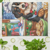 Entlebucher Mountain Holiday Baking: feestelijk Theedoek (Gevouwen)