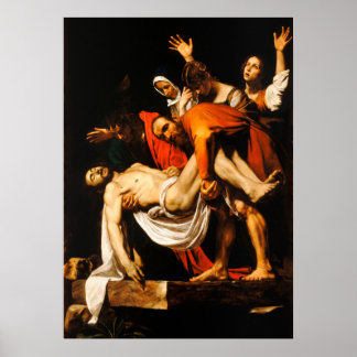 Entombment van Christus - Caravaggio Poster