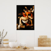 Entombment van Christus - Caravaggio Poster (Keuken)