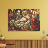 Entombment van Christus, Villabranca Canvas Afdruk (Insitu (Woonkamer))