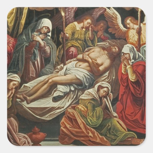 Entombment van Christus, Villabranca Vierkante Sticker (Voorkant)