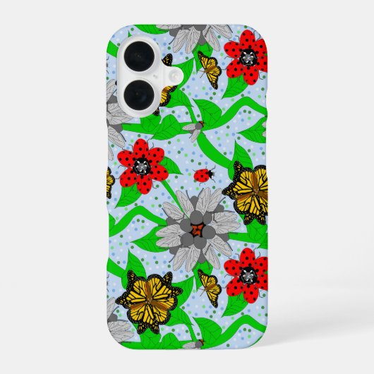 Entomologen Boeket Worpdeken iPhone 16 Hoesje (Achterkant)