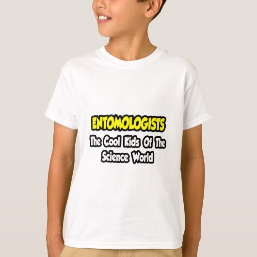 Entomologen... Cool Kinder van Science World T-shirt (Voorkant)