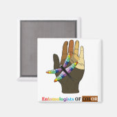 Entomologen van Color logo Magneet (Voorkant / Achterkant)