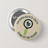 Entomologen verenigen en staan op voor wetenschap ronde button 5,7 cm (Voorkant /achterkant)