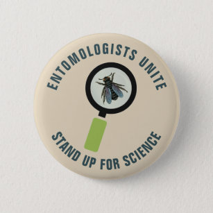 Entomologen verenigen en staan op voor wetenschap ronde button 5,7 cm