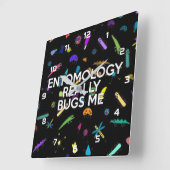 ENTOMOLOGIE ERGERT ME ECHT VIERKANTE KLOK (Hoek)