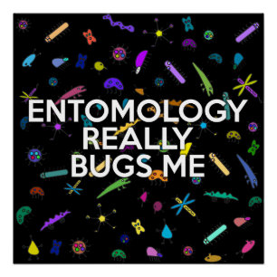 ENTOMOLOGIE ERGERT ME ECHT Wetenschap grap Poster