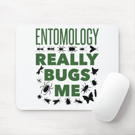 Entomologie is een schimmelaar voor de entomoloog muismat (Met muis)