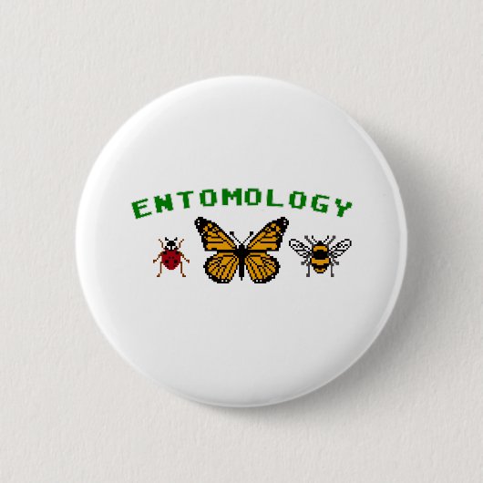 Entomologie met 8 bits ronde button 5,7 cm (Voorkant)