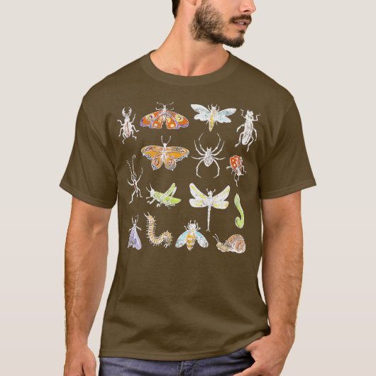 Entomologie snijdt insectenidentificatiewetenschap t-shirt (Voorkant)