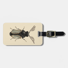 Entomologiekunst van wolkeverinsecten bagagelabel