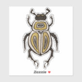 Entomologische kunst van Fun Beetle Sticker (Vel)