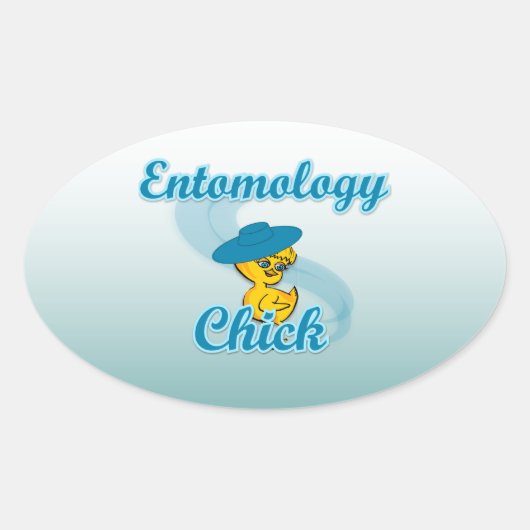 Entomology Chick #3 Ovale Sticker (Voorkant)