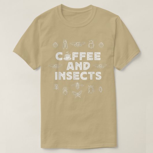 Entomology Insect Coffee Lover Bugs Moths T-shirt (Design voorkant)