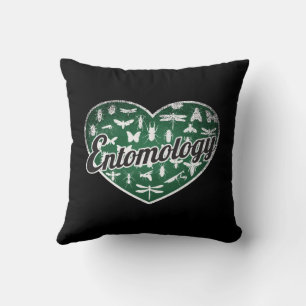 Entomology Retro Heart Blackboard Love Kussen