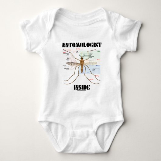 Entomoloog Inside (muggenanatomie) Romper (Voorkant)