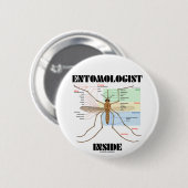 Entomoloog Inside (muggenanatomie) Ronde Button 5,7 Cm (Voorkant /achterkant)