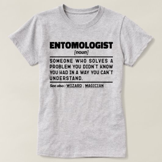 Entomoloog Noun Insect Lover Entomology Funny T-shirt (Design voorkant)