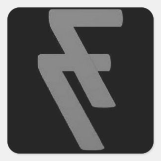 Entourage Alpha Design Vierkante Sticker