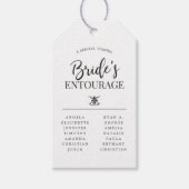 entourage van de bruid | Bruidsmeisjes Bedankt Cadeaulabel (Voorkant)