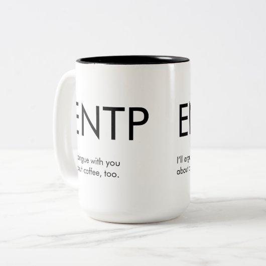 ENTP Argue Coffee Mok Gift (Voorkant links)