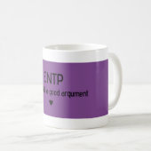 ENTP "Ik hou wel van een goed argument" Mok (Voorkant rechts)