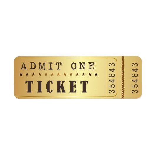 Entrance behandeling Ticket Show  Gold Etiket (Voorkant)