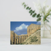 Entrance bridge and moat, The Citadel, Aleppo, Syr Briefkaart (Staand voorkant)