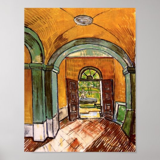 Entrance Hall St-Paul Hospital Van Gogh Fine Art Poster (Voorkant)