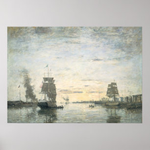Entrance Harbour Le Havre - Eugène Boudin Fine Art Poster