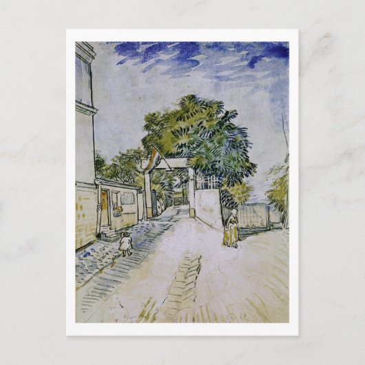 Entrance Moulin de la Galette, Vincent van Gogh Briefkaart (Voorkant)