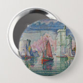 Entrance of La Rochelle Harbor, Paul Signac Ronde Button 4,0 Cm (Voorkant /achterkant)