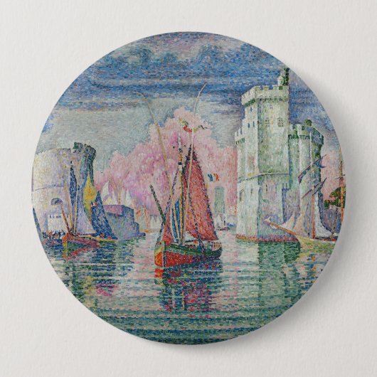 Entrance of La Rochelle Harbor, Paul Signac Ronde Button 4,0 Cm (Voorkant)