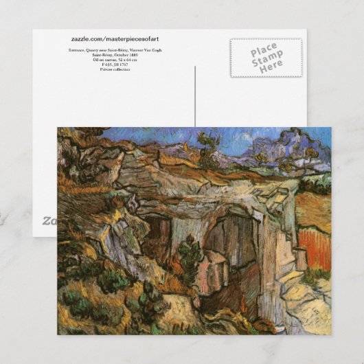 Entrance, Quarry nabij Saint-Rémy, Vincent Van Gog Briefkaart (Voorkant / Achterkant)