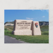Entrance Sign, Scotts Bluff National Monument, NE Briefkaart (Voorkant)