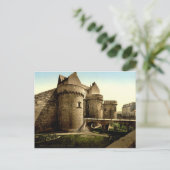 Entrance to Castle Nantes, Frankrijk Briefkaart (Staand voorkant)