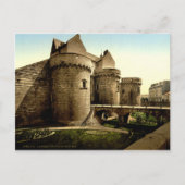 Entrance to Castle Nantes, Frankrijk Briefkaart (Voorkant)
