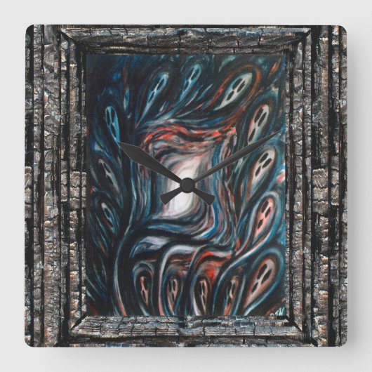 Entrapment Vierkante Klok (Voorkant)