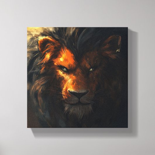 Entre Leões Canvas Afdruk (Voorkant)
