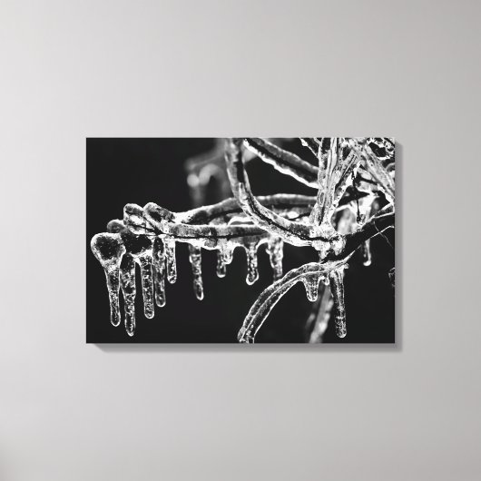entred ijzige winter canvas afdruk (Voorkant)