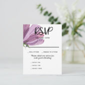 Entree Choices Elegant RSVP Wedding Response Card (Staand voorkant)