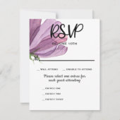 Entree Choices Elegant RSVP Wedding Response Card Kaartje (Voorkant)