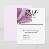 Entree Choices Elegant RSVP Wedding Response Card Kaartje (Voorkant / Achterkant)