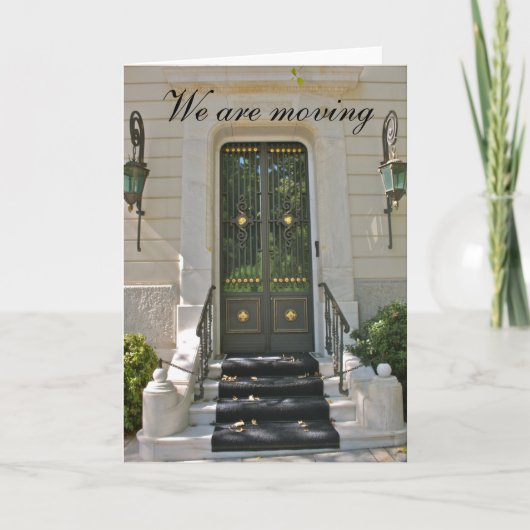 Entree stappen naar een dubbele deur We zijn in be Aankondiging (Voorkant)