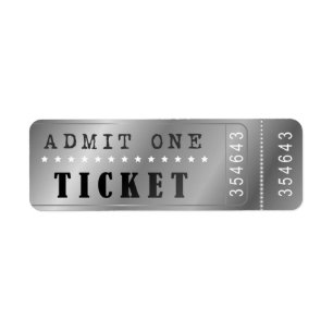 Entrence Entreatment Ticket Show  Silver Etiket